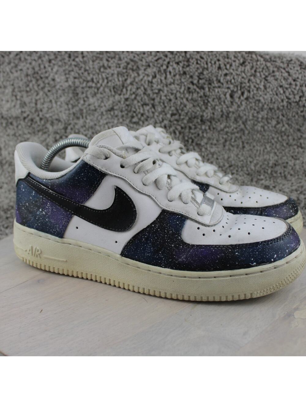 Nike Air Force 1 07 Low Custom Metallic Space Galaxy Sneakers Mens 9.5